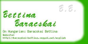 bettina baracskai business card